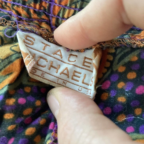 Vintage Stacey Michaels Made in USA 100% Rayon Skirt Elastic Back Waist Sz XL - Picture 5 of 8